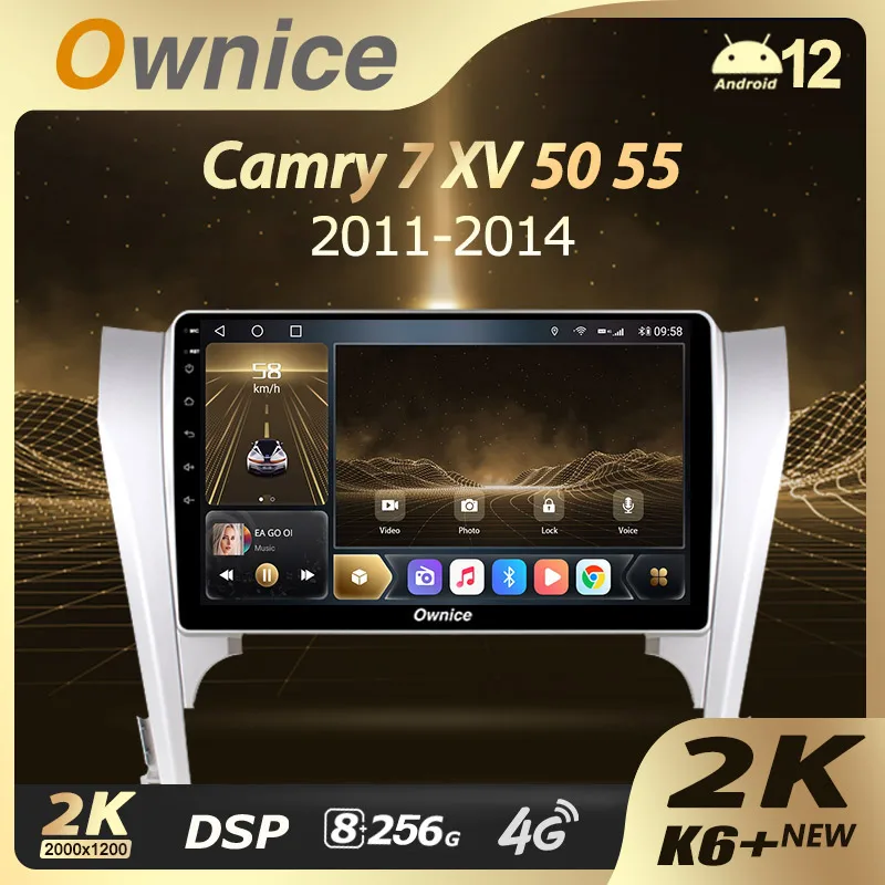 

Ownice K6+ 2K for Toyota Camry 7 XV 50 55 2011 - 2014 Car Radio Video Player Navigation Stereo GPS Android 12 No 2din 2 Din DVD