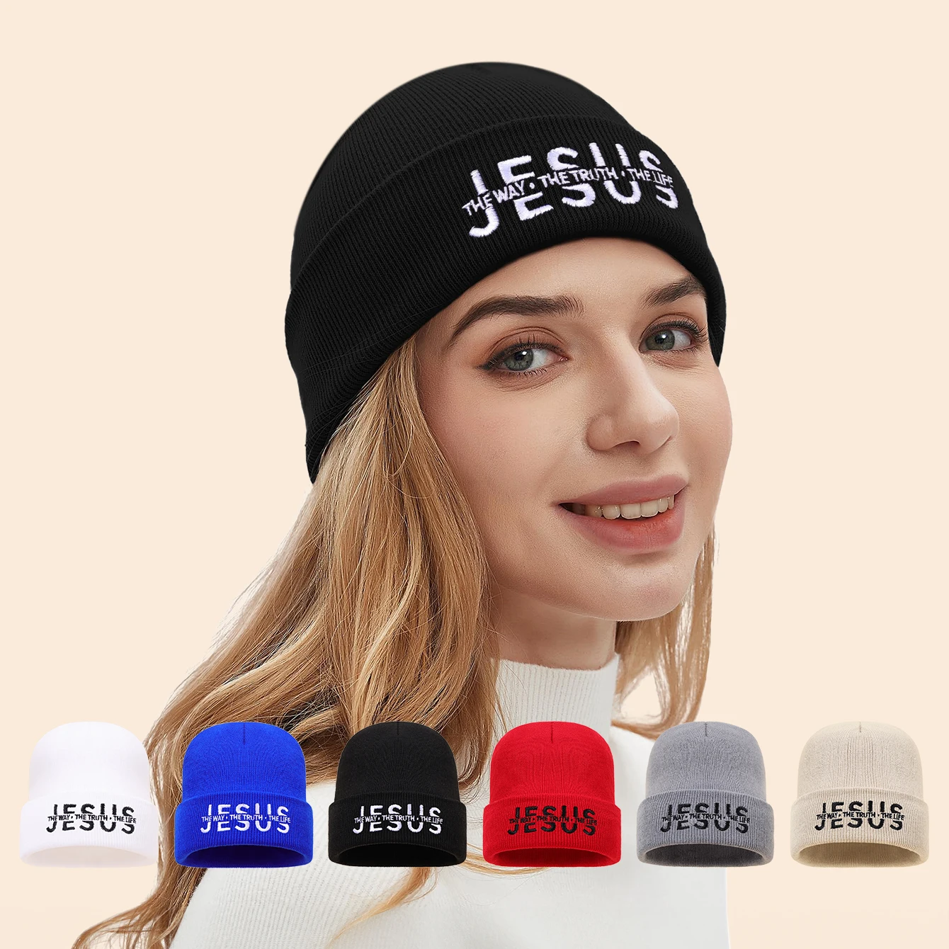 3 قطعة/2 قطعة/1 قطعة الخريف/الشتاء الدافئة محبوك قبعة للرجال والنساء ، عادية الهيب هوب رسائل مطرزة هوديي ، هالوين قبعة صغيرة #1