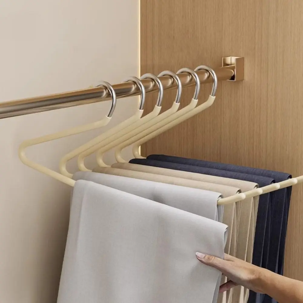 Picture 6: 20Pcs Multifunctional Metal Goose Shape Pants Hanger Anti Slip Space Saving Pants Rack Seamless Z-Shaped Pant Hangers for Home
