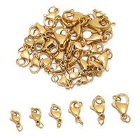 25Pcs Stainless Steel Jump Rings Hooks Lobster Clasps Connector Clasps for DIY Jewelry Making Bracelet Necklace In Bulk