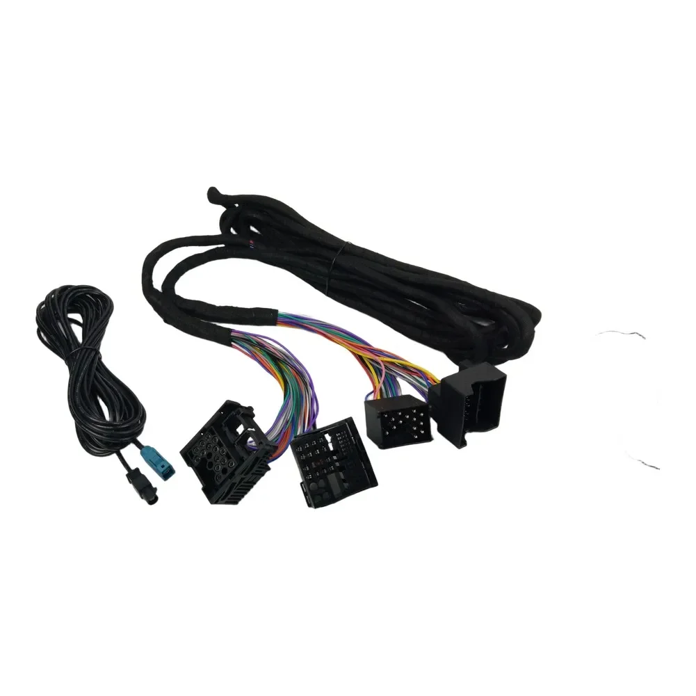 Head Unit Adapter for Radio Wiring Harness Car Radio Installation Black 4-head Connector 600CM Length ABS Material