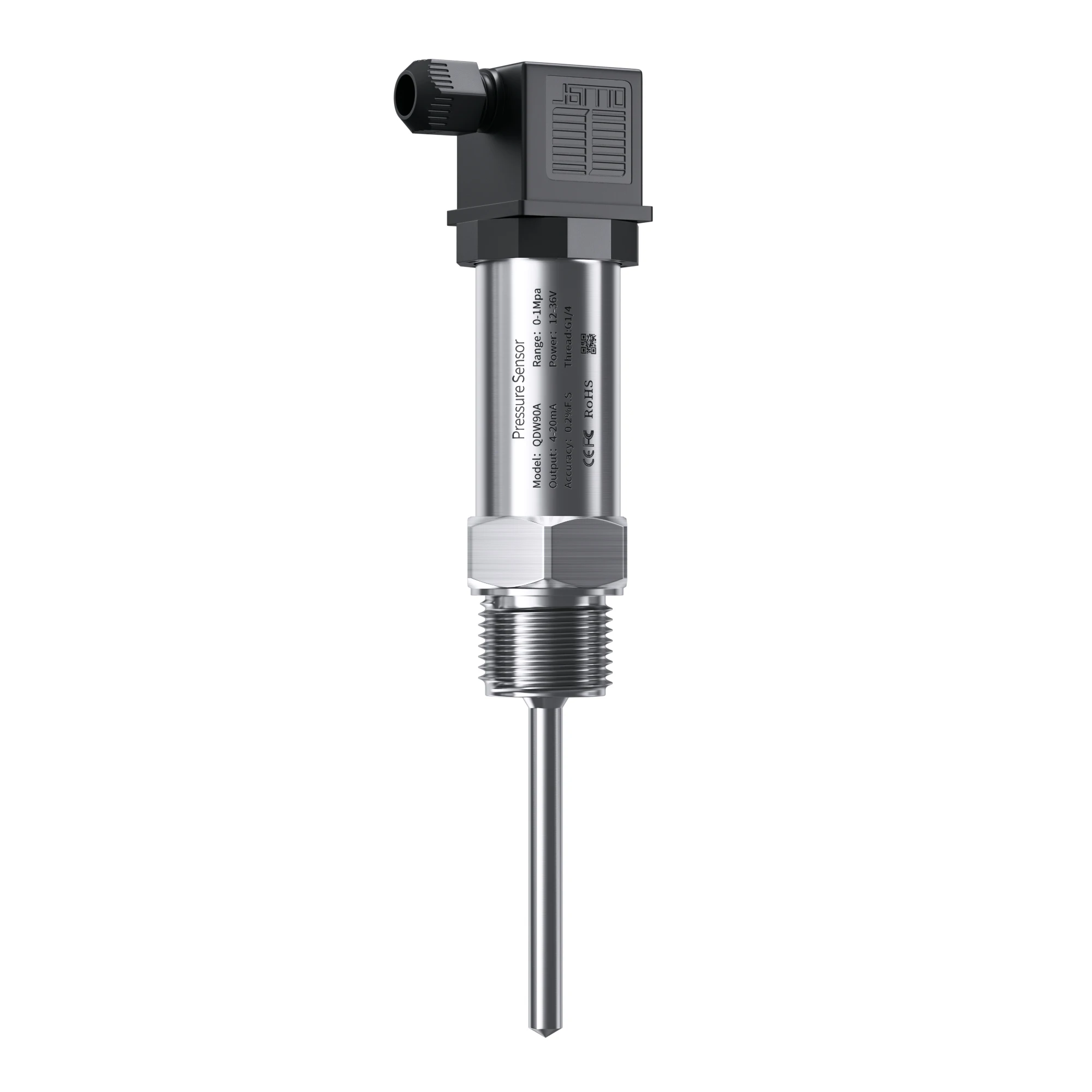 0-300C para RS485 4-20mA 0-10V M20 * 1.5 Transdutor de sinal de temperatura 100mm Comprimento da sonda PT100 Conversor de sensor de sinal de temperatura