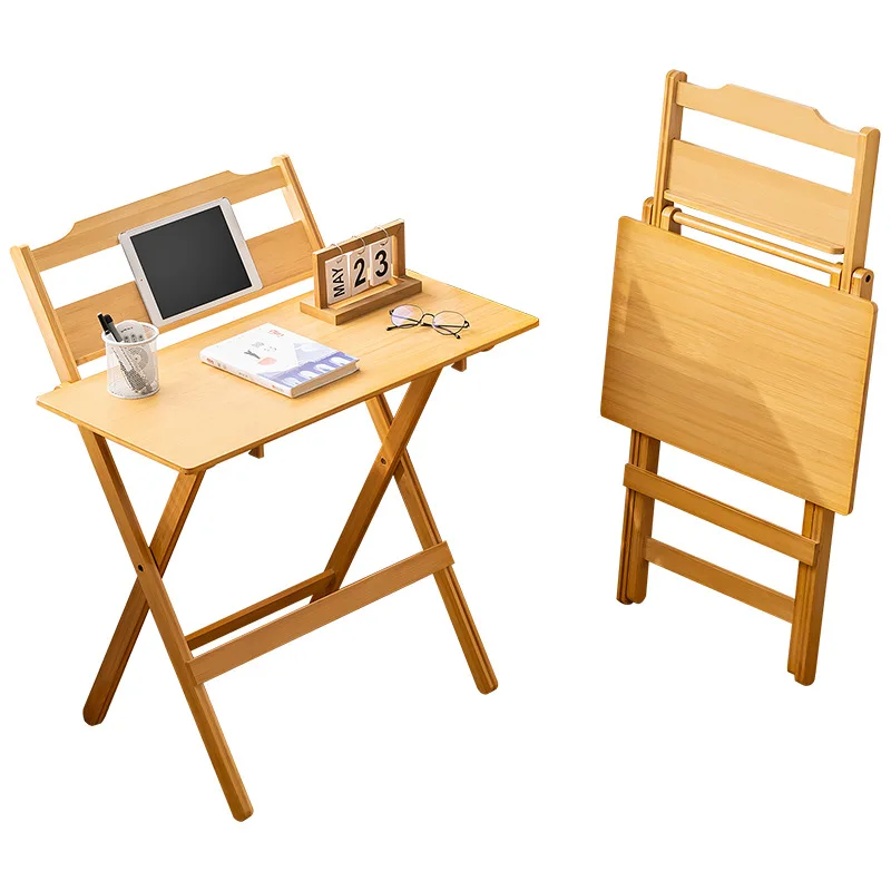 

Foldable student desks and chairs Study table and chair set Household computer table Desktop table Simple