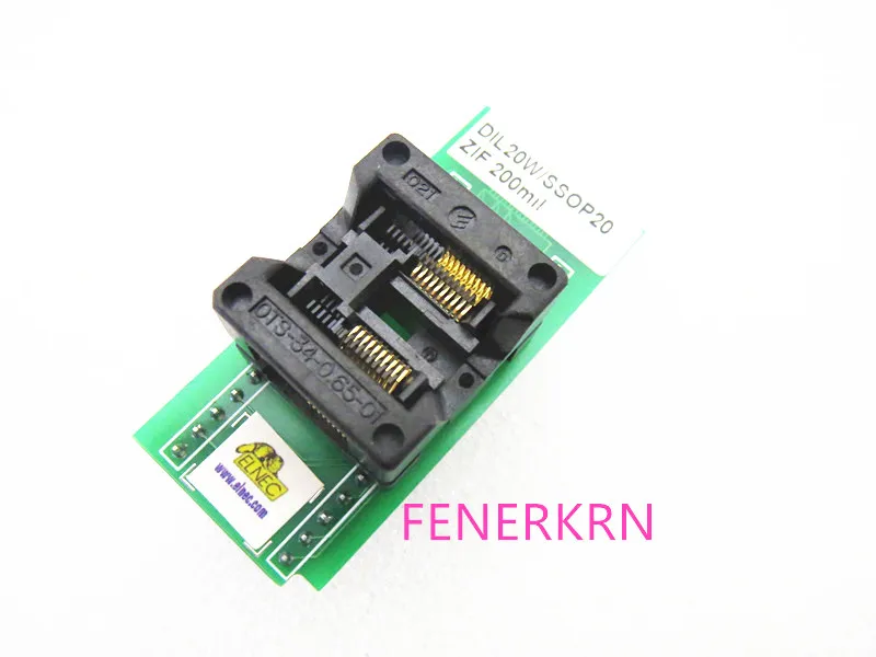 DIL20W/SSOP20 ZIF 200MIL  IC testing seat Test Socket test bench
