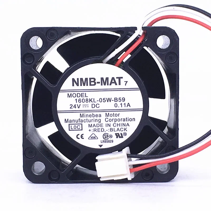 

NMB 1608KL-05W-B59 DC 24V 0.11A 40x40x20mm 3-Wire Server Cooling Fan