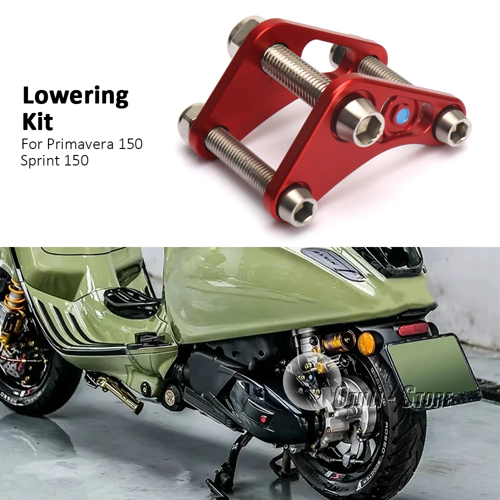 

For Vespa Sprint SPRINT 150 Primavera PRIMAVERA 150 Motorcycle Accessories Rear Shock Absorber Body Lowering Kit