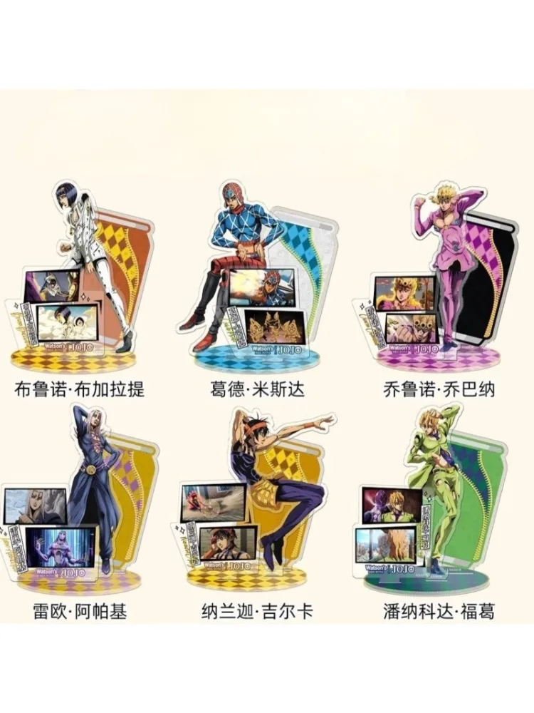 Nouveau JoJo's Bizarre Adventure acrylique support Figure Giorno Giovanna Pannacotta Fugo Anime périphériques mode bureau ornement