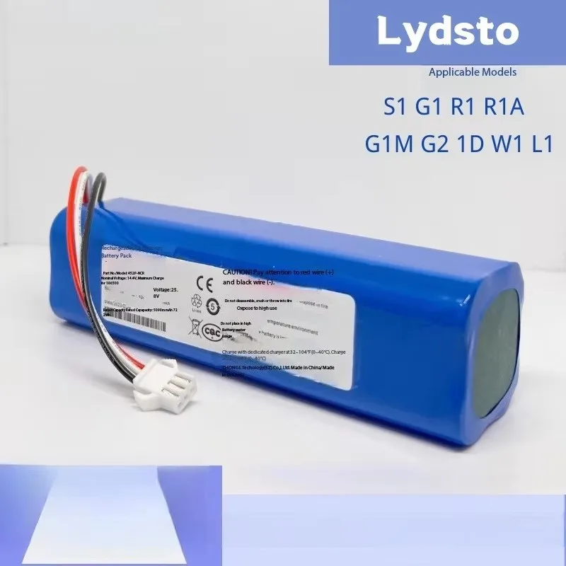 Compatible with Lithium Battery Accessories For Lydsto Robot Vacuum Cleaners S1 G1 R1 R1A G1M G2 1D W1 L1 Lithium Battery Access