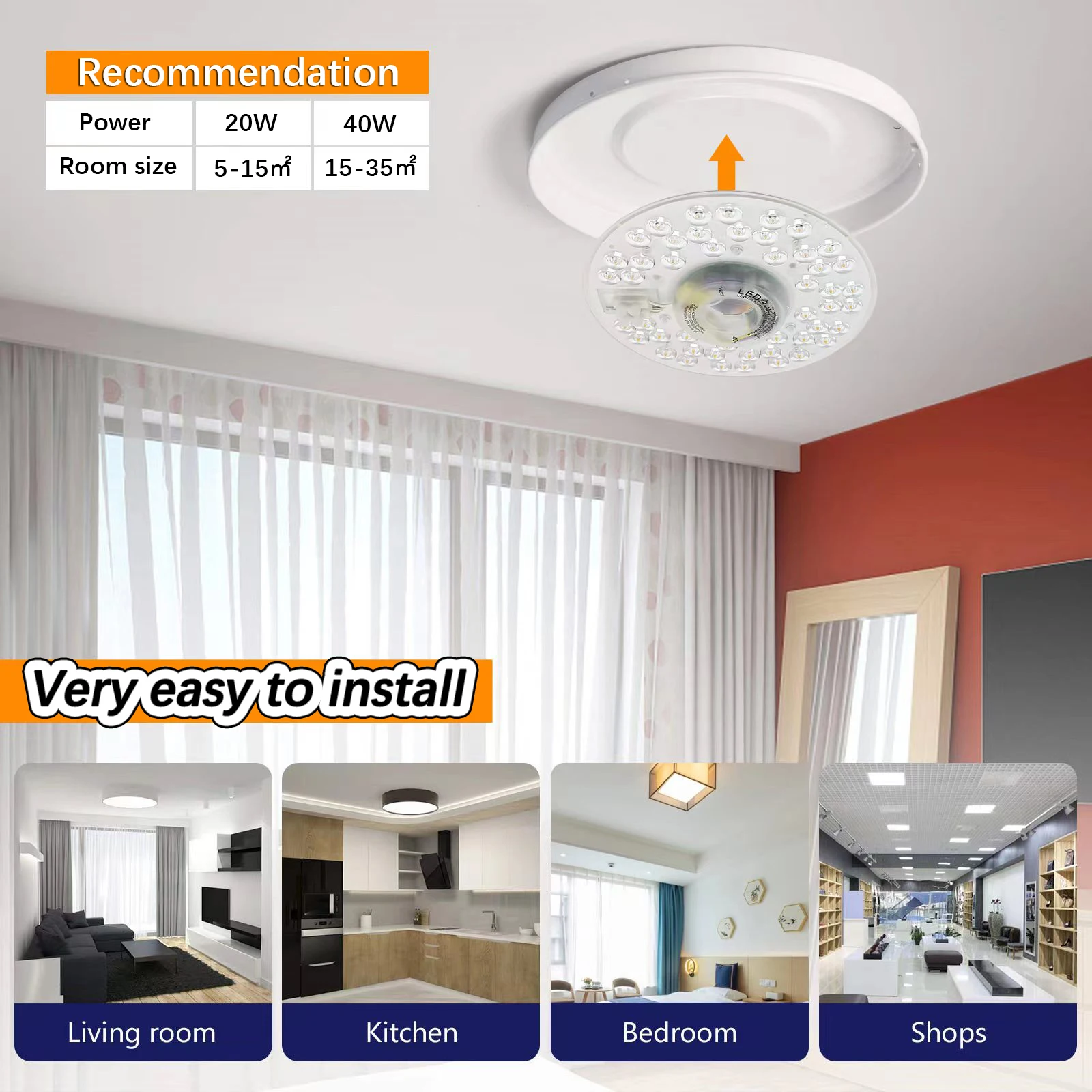 LED Panel Light Ceiling Lamp LED Module AC220V Round Replacement LED Light Board 20W 40W For Ceiling Lamp And Ceiling Fan lights