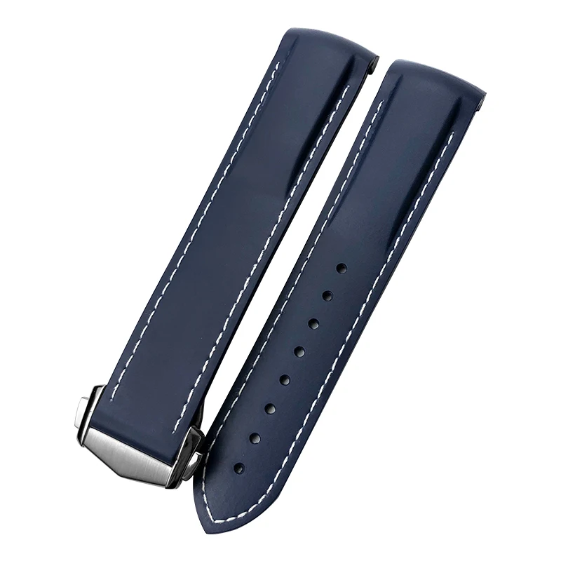 20mm 22mm Watchband 19mm 21mm For Omega Watch Seamaster 300 Planet Ocean Watch Longines Seiko SKX 007 Rubber Silicone Strap