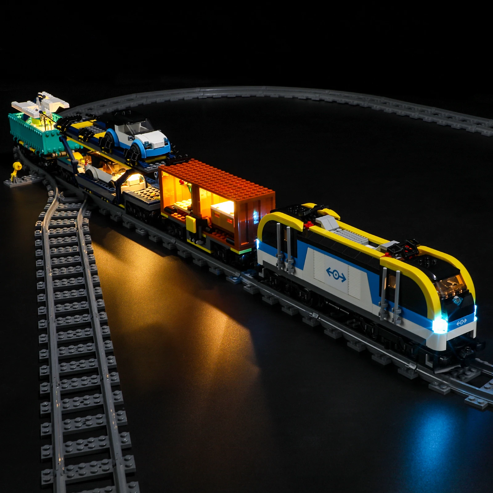 City Lighting Set For 60336 Freight Cargo Train Technic Movie Not Include Building Block (Only Led Light Kit) image 3