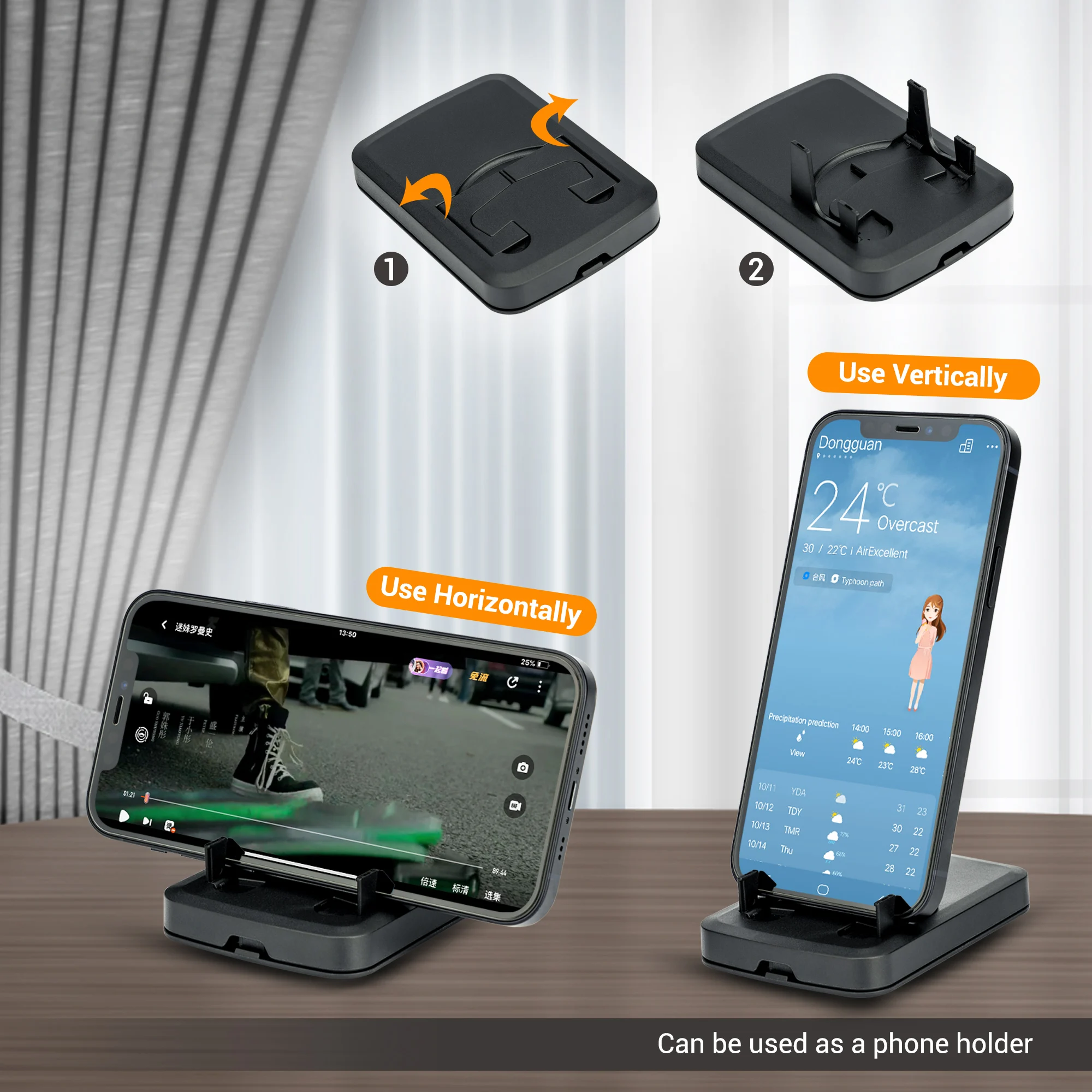 Multi-Functional Compact Cable Card with 22" USB-C Cable & USB-A/Micro-USB/Light/OTG USB Adapter Kit Cable Convertor Storage Box