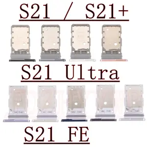Bilashmart Dual Chip SIM Card Tray Samsung Galaxy S21+ S21 Ultra S21 FE 5G G991B/U G996B/U G998B/U G990B/N/E Phone SIM2 Card Tray Part