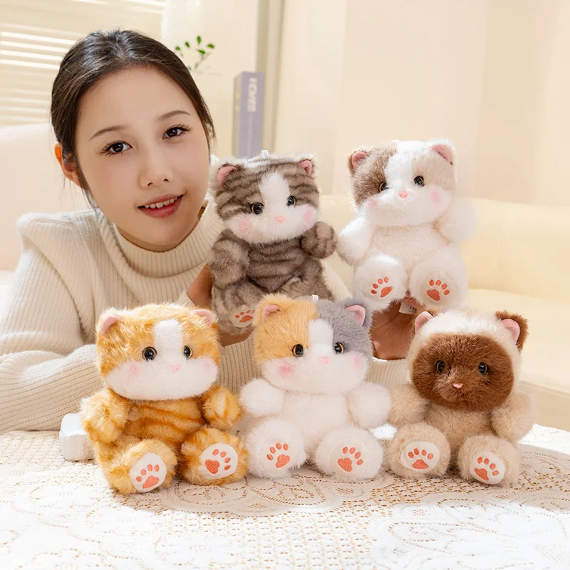 

Новая милая серия Palm Treasure Cat, комфортные плюшевые игрушки для сна, мягкие куклы-кошки для детей, декор для детской вечеринки, подарки на день рождения