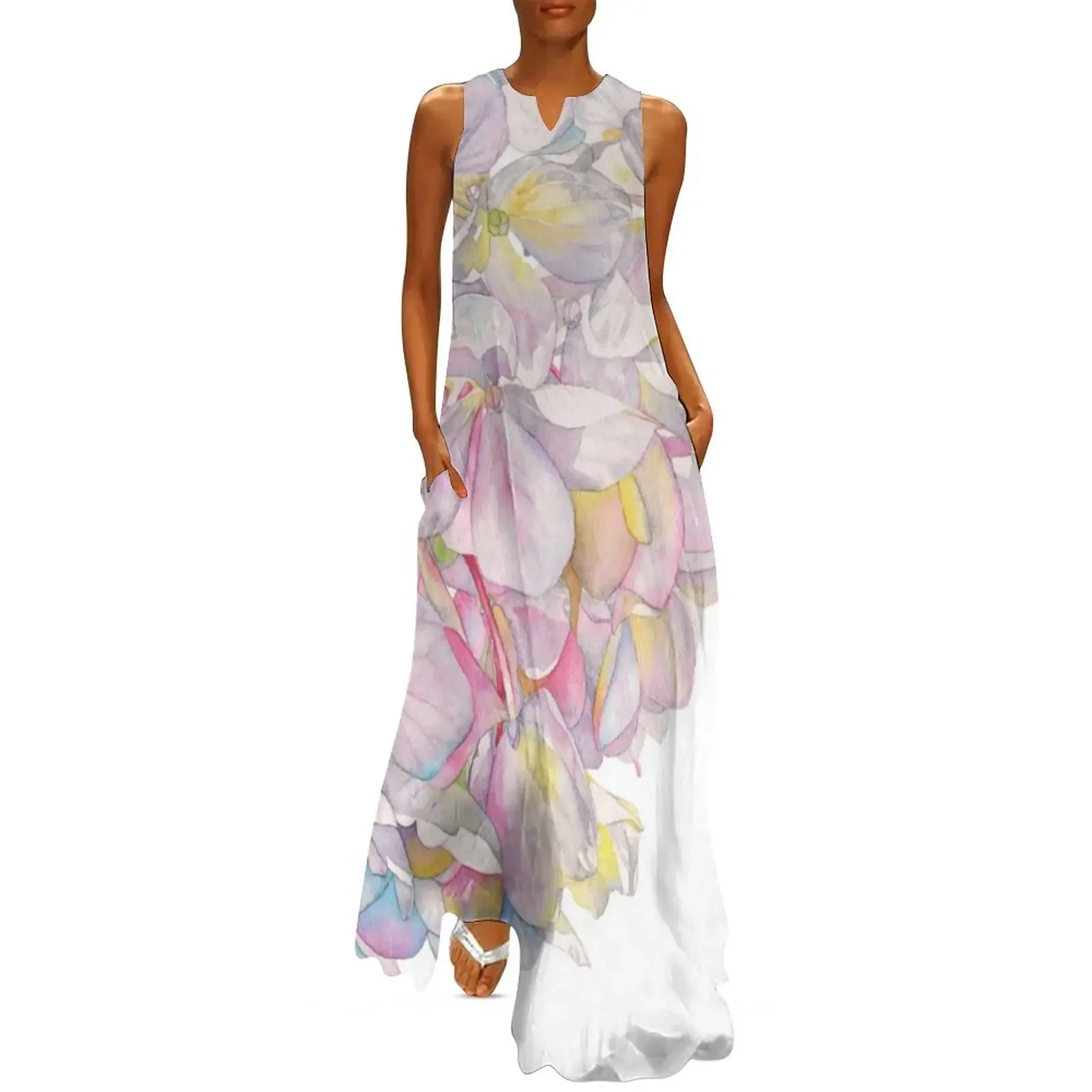 

Hydrangea Pink Long Dress Female dress summer dresses womens 2025 Woman clothes Dress