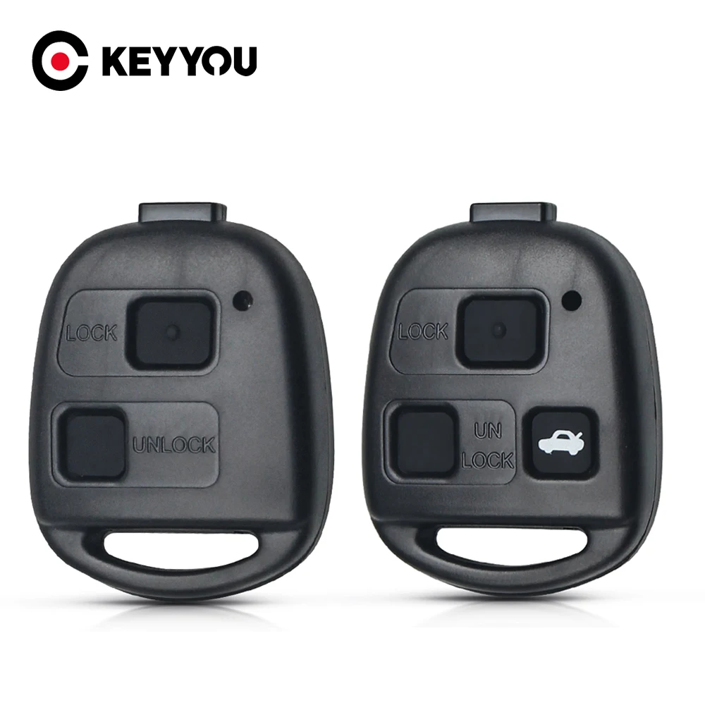 

KEYYOU 2/3Buttons Remote Smart Car Key Shell For Toyota Corolla Camry RAV4 Yaris Carina Avensis Land Cruiser Case Fob Cover