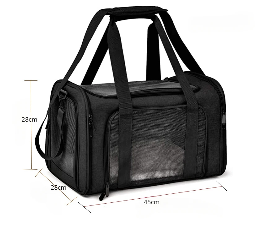 Foldable Pet Carrier Bag for Cats and Dogs - messenger bag for Traveling and Daily Use