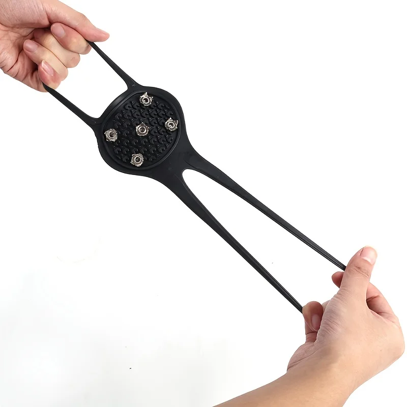 5-الأسنان المضادة للانزلاق الجليد القابض سبايك الشتاء تسلق المضادة للانزلاق الثلوج المسامير السيطرة المرابط فوق الأحذية يغطي الأشرطة دروبشيب #3