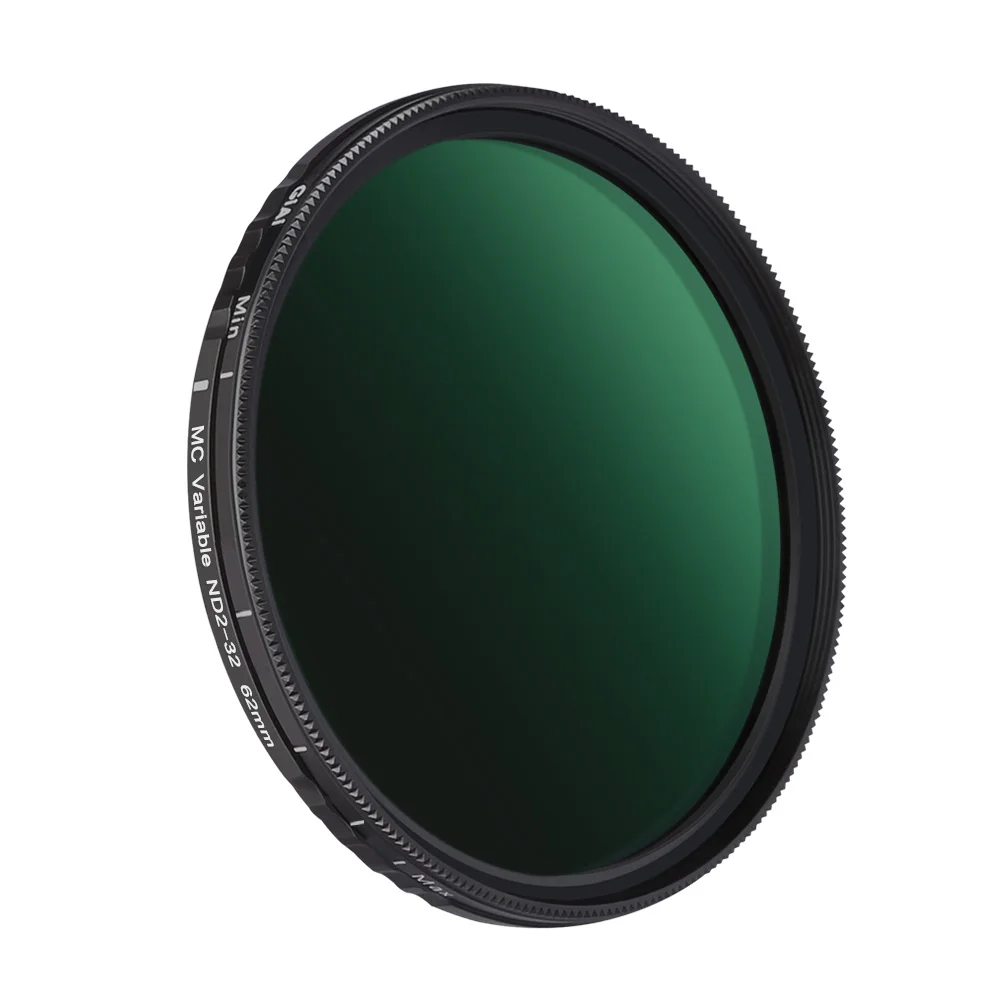 GiAi Variable ND Filter ND2 To ND32 5 Stops Nano Coating Adjustable Neutral Density Camera Lens 82 77 72 67 62 58 55 52 49mm