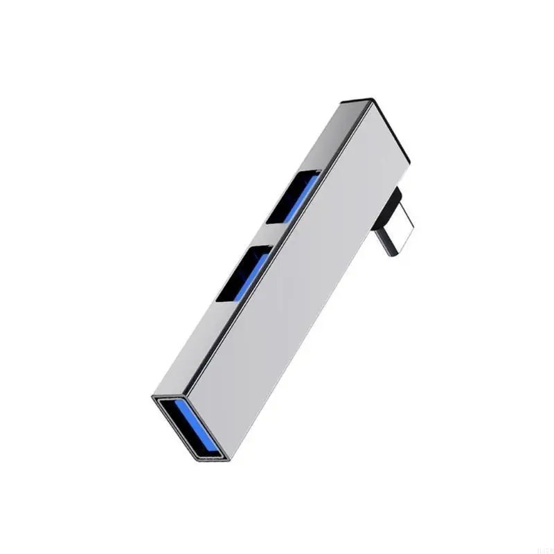 H37B 90度USBタイプCハブドッキングステーション4ポートデータ転送エキスパンダー、PCラップトップ用の高速USB3.0