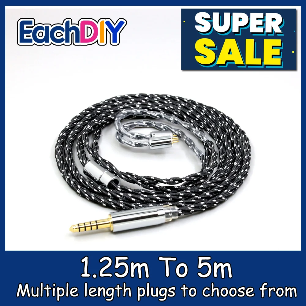 

OCC Mixed OFC Twisting Nylon Earphone Cable For IEM 0.78mm Flat Step JH Audio JH16 Pro JH11 Pro 5 6 7 2pin LN008747