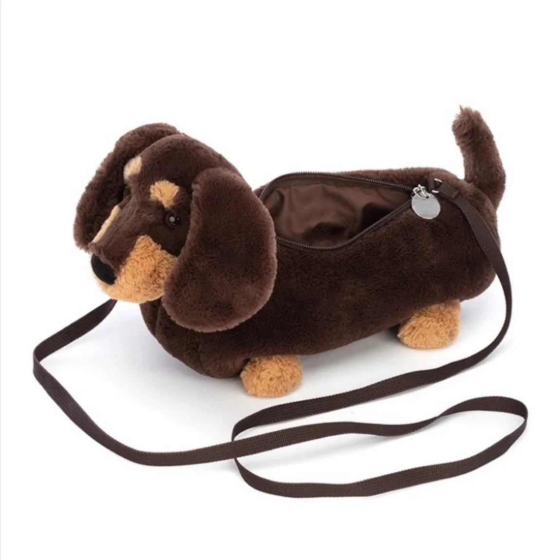 2024 New Plush Doll Cute Simulation Dog Doll Crossbody Bag Single Shoulder Bag Doll Bag Surprise Birthday Gift For Friends