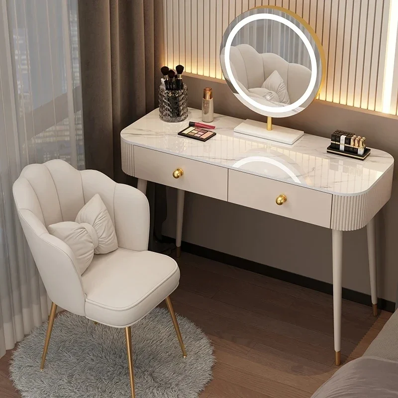 

Bedroom White Dressing Table Organizers Storage Led Comfortable Mirror Dressing Table Charm Tocador Maquillaje Bedroom Furniture