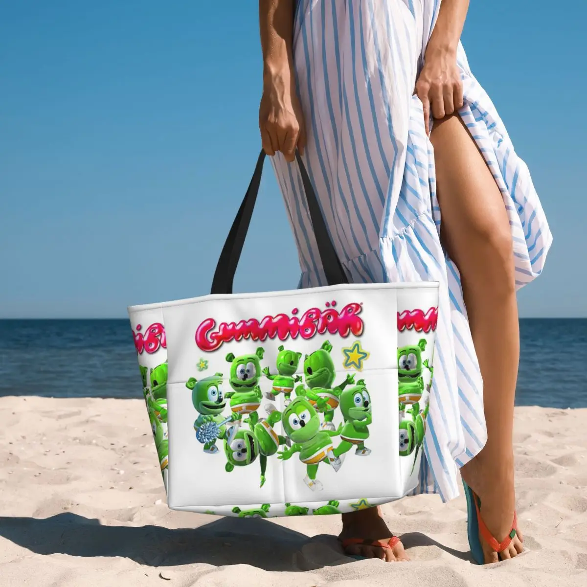 Gummibar (the Gummy Bear) Beach Tote Bag Sport Gym Yoga Duffle Large Tote Bag Women Travel Bag Fitness bag