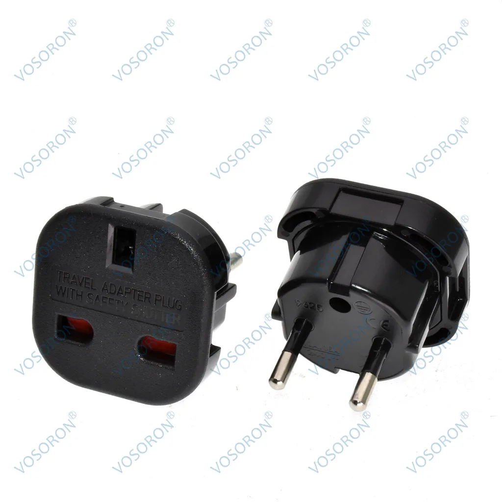 European Travel Plug Adapter (Type C), UK to European EU, Power Charge your Electronics in Italy,Greece, Germany,Outlet Adaptor
