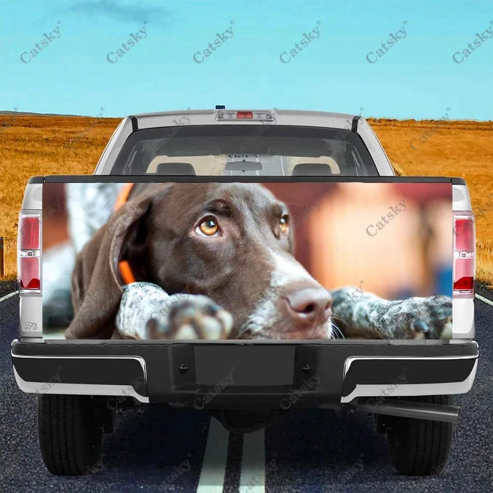 German Shorthaired Pointer Car Tail Trunk Protect Vinly Wrap Sticker Decal Car Decoration Sticker for SUV Off-road Pickup Truck