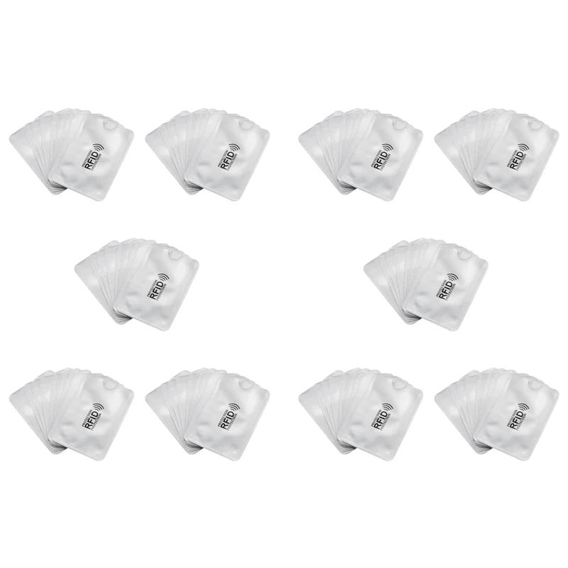 

B27B 100 шт., алюминиевая фольга, защита от размагничивания, RFID-экранирующая сумка, NFC, противоугонная щетка для кредитных карт, защита для удостоверения личности