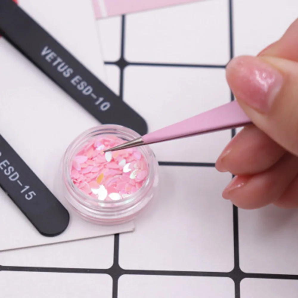 1개 속눈썹 핀셋 인조 속눈썹 연장 클립 플라이어 눈썹 핀셋 헤어 네일 아트 납땜 속눈썹 집게 메이크업 도구