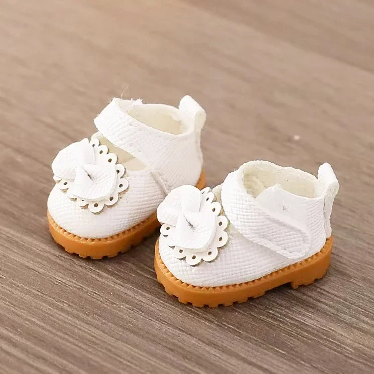 4*1.8cm Doll Shoes Mini Toy Shoes for 17cm Labubu V1 V2 V3  and 1/6 BJD Doll and 15cm EXO Doll Shoes Accessories