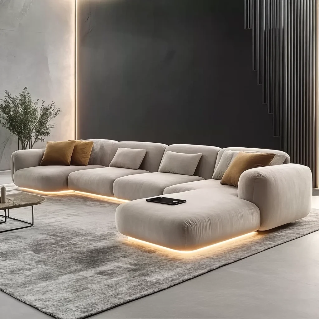 #Modern Luxury Modular Sofa Fabric Velvet Couch Living Room Sectional Sofa Set