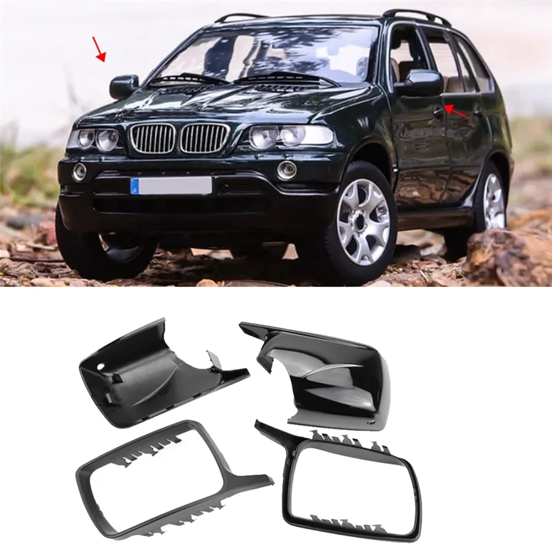 

Car Side Rearview Mirror Cover Door Mirror Cover For BMW X5 E53 1999-2006 Car Replacement Spare Parts Accessories-ABQF