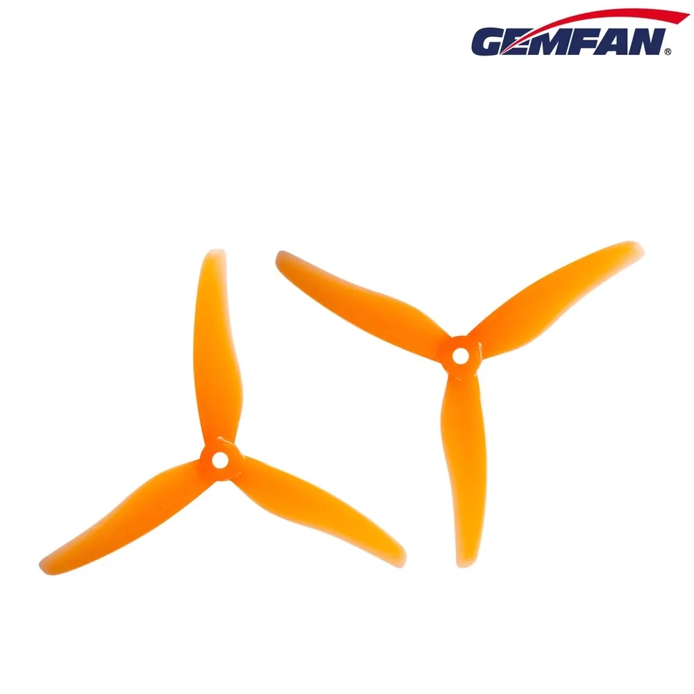 2 paires/4 pièces Gemfan 51433 5 pouces 3 pales/tri-lames accessoires d'hélice CW CCW moteur sans brosse hélice FPV pour drone de course FPV