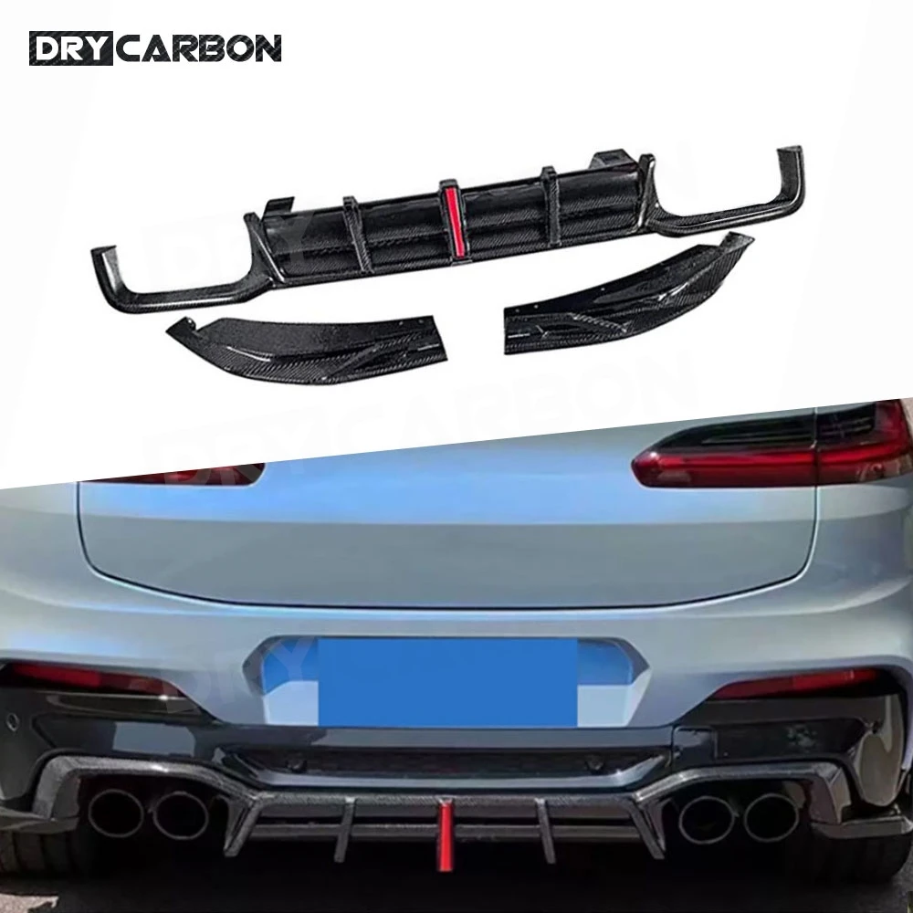 

A Style Car Rear Diffuser Bumper Spoiler Rear Splitters Canards Flaps Body Kits Accessories for BMW X4M F98 X3M F97 2019-2021