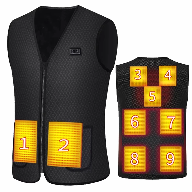 

Heated Vest Heated Clothing USB Electric Heating Constant Temperature Vest Warm Clothing Men's and Women's Smart Heated Clothing