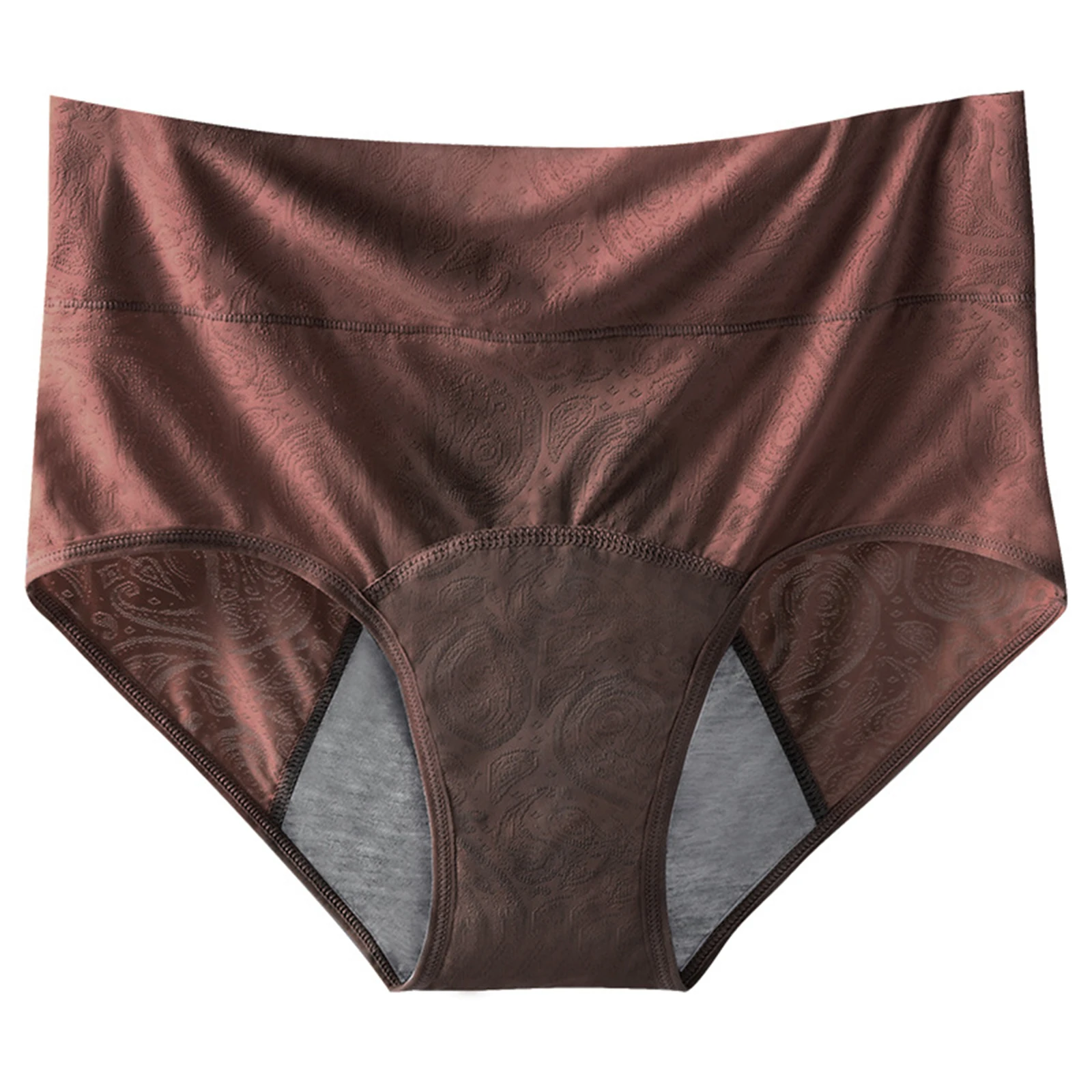 High Waist Women's Period Panties Breathable Leakproof Plus Size Menstrual Underwear Jacquard Ladies Sanitary Briefs Daily Wear - view 5