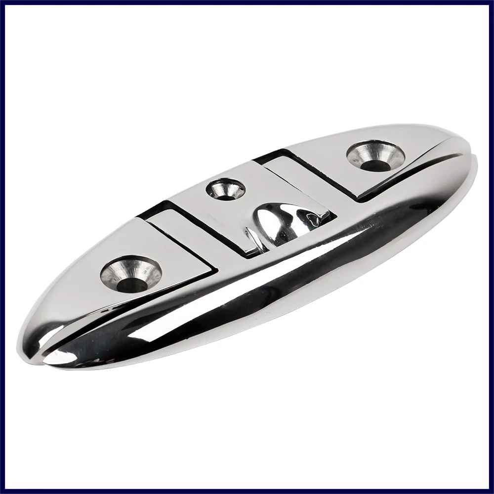 

5"6“8” 316 Stainless Steel Boat Mount Folding Flip Up Cleat Marine Mooring Folding Cleat Boat Accessories Mooring Cleat Parts