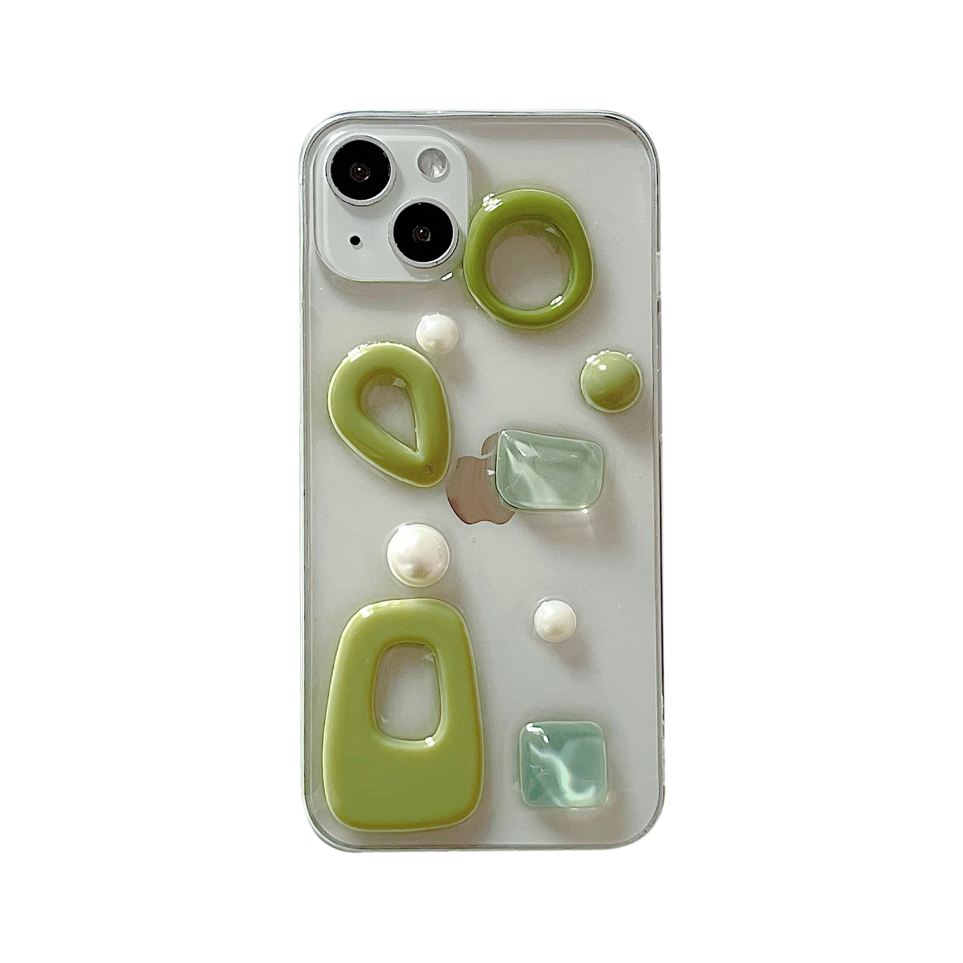 

Artistic Artificial Gem &Jade TPU Case for iPhone 14 13 Pro Max Back Phone Cover for 12 11 Pro Max X XS XR 8 7 Plus SE 2020 Capa