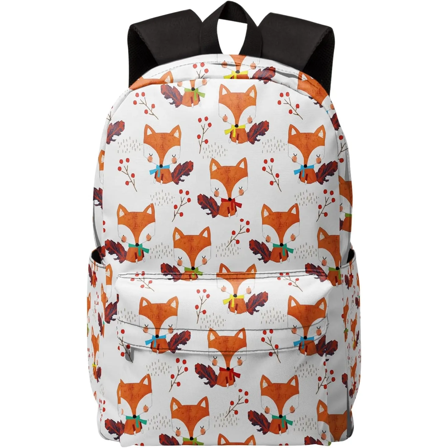 

Cute Fox Backpack Natural Pastoral Autumn Harvest Theme Children Preschool School Bag Boy Girl Backpack Travel Bag Picnic Bag