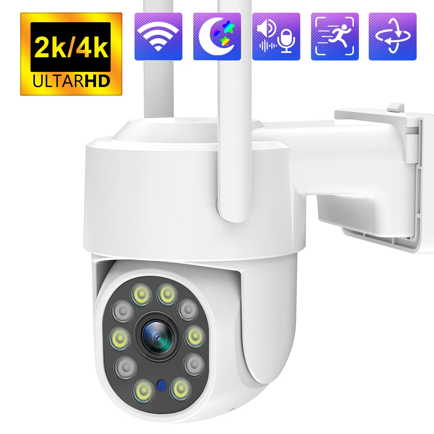 

HFWVISION 4K 8mp Smart 2.4G WIFI Camera 4X Zoom 5G Human Detection Wireless Surveillance IP Camera Outdoor Home Surveillance Cam