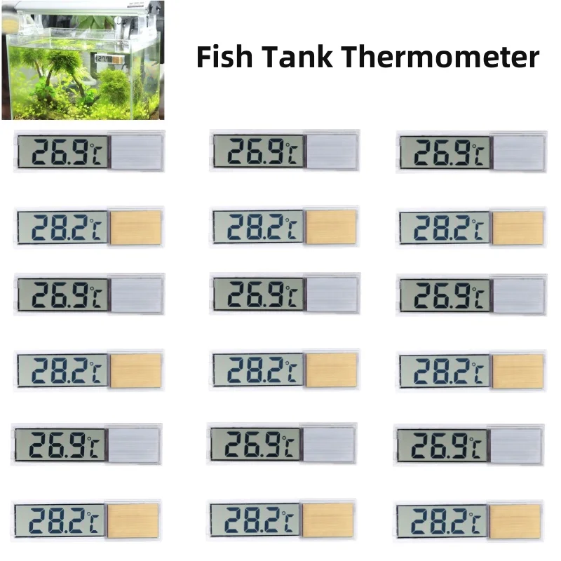 Aquarium Thermometer Electronic LCD Digital Fish Tank Temperature Measurement Fish Tank Temp Meter Aquarium Accessories