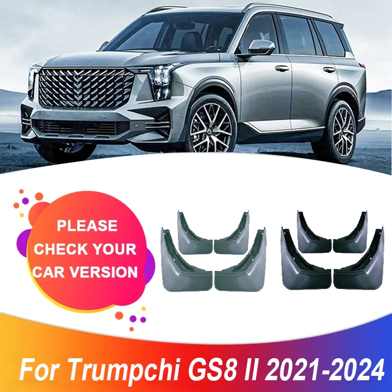 4PCS Painted Muds For Trumpchi GS8 II 2024 Accessories 2021-2023 Front Splash Guards Rear MudFlaps Fender Flares Car Accessories