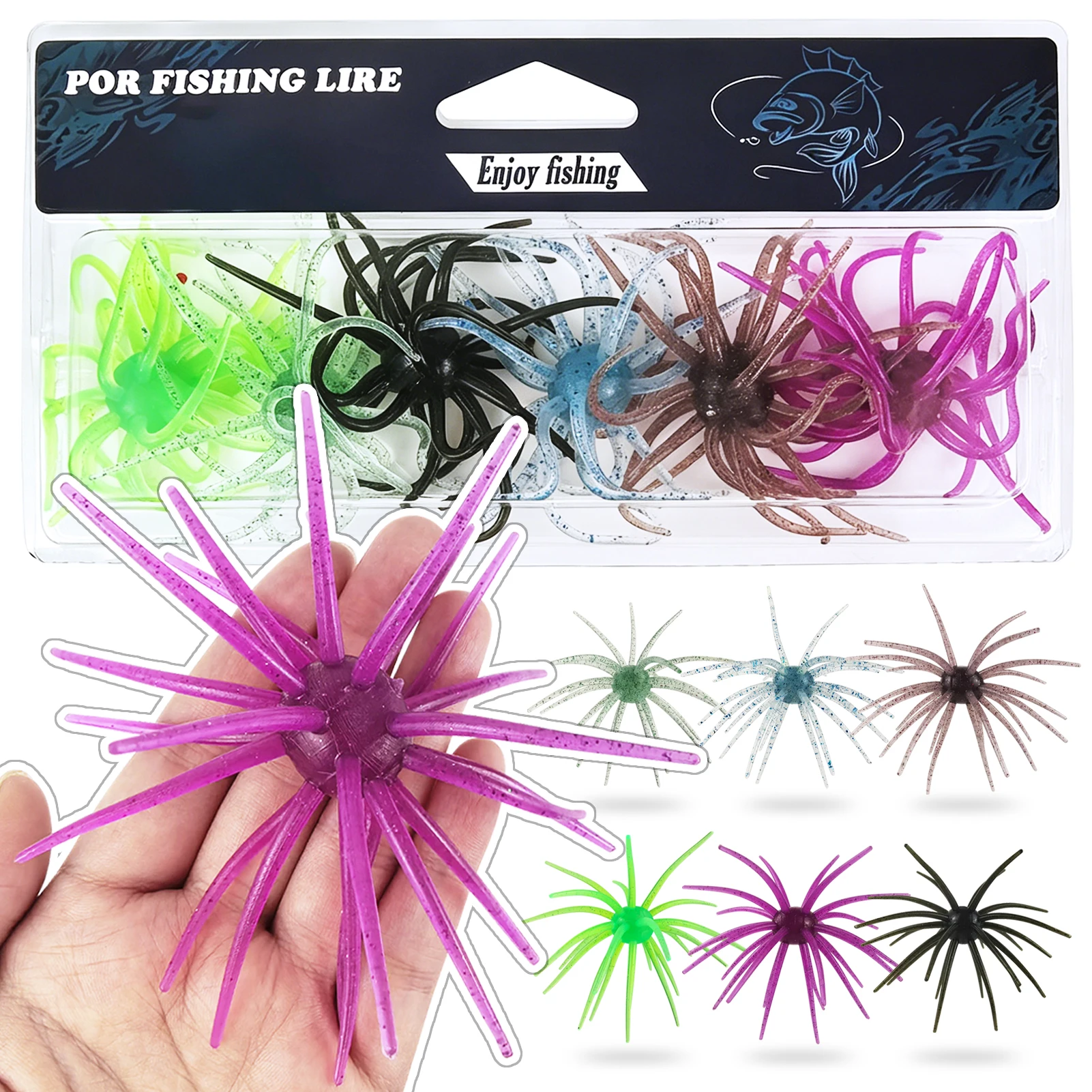 Señuelo de pesca flotante TPE FREE FISHER, señuelo artificial tipo dados de 10.5cm 9g, señuelos de criaturas de 13.5cm 17g para montajes Wacky/Neko
