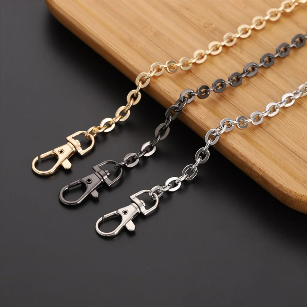 

40-120cm Metal Aluminum Bag Chain Replacement Parts Accessories For Hand-Woven Shoulder Handbag DIY Handmade Detachable Straps