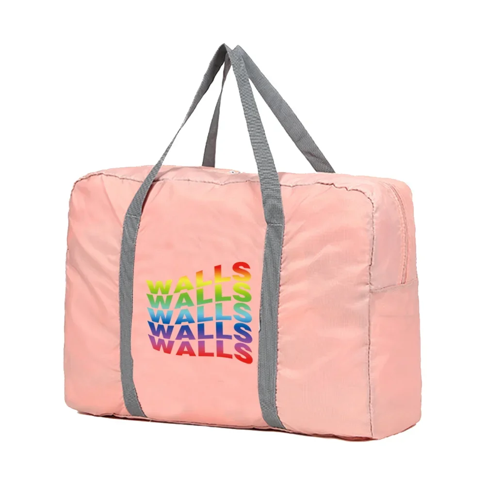 Bolsa de transporte de viagem dobrável bolsas de viagem grande capacidade organizador de roupas classificação de bagagem feminina padrão de viagem duffle saco