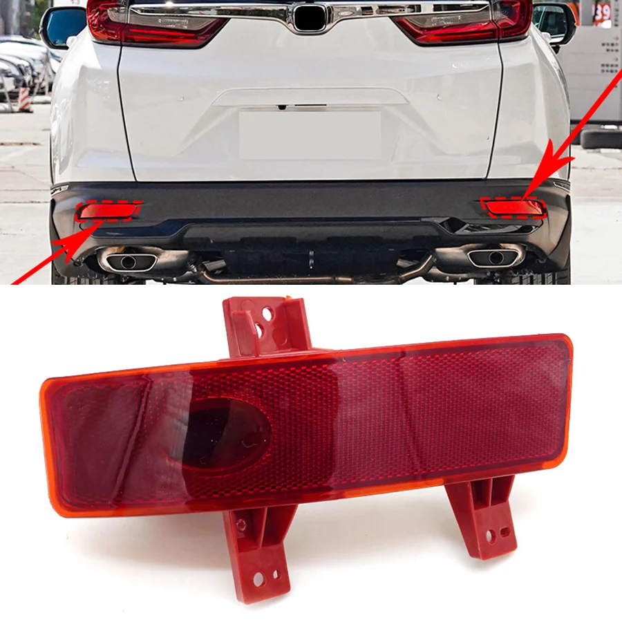 

1Pc Left/Right Car Rear Bumper Garnish Reflector Fog Light Stop Warming Brake Lamp Accessories For Honda CRV 2020 2021 2022