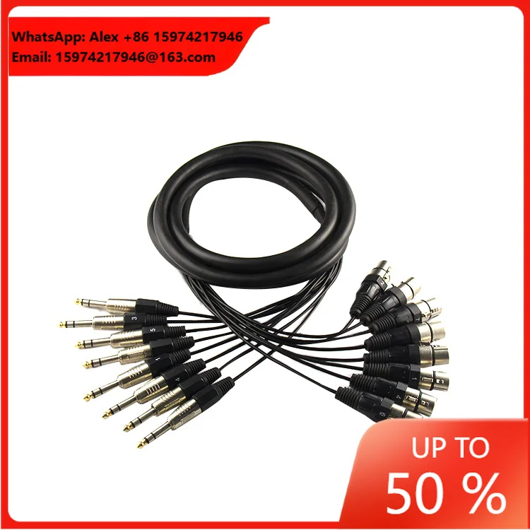 Wholesale High Quality Bulk Guitar Cable XLR Female To 6.35mm Audio Video TRS Jack Plug Snack Cables